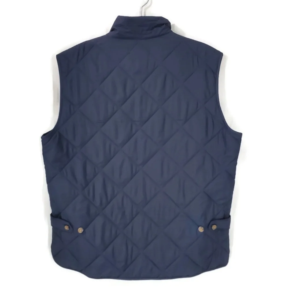 J. Crew Mercantile Walker Vest Men's Large Navy Quilted Sleeveless Zip up